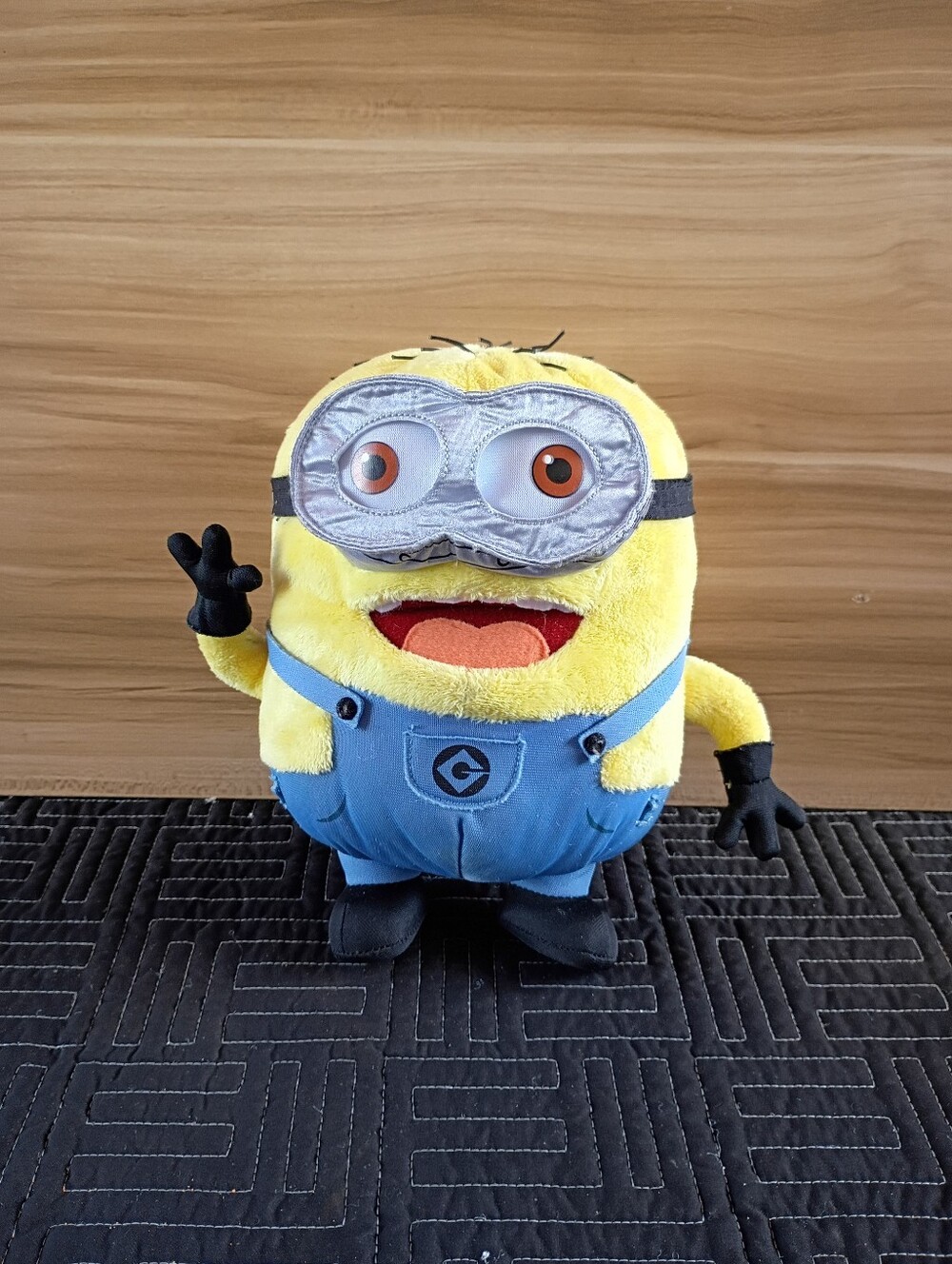 Yellow Minion Plush Toy - Blue Overalls Kids Toy
